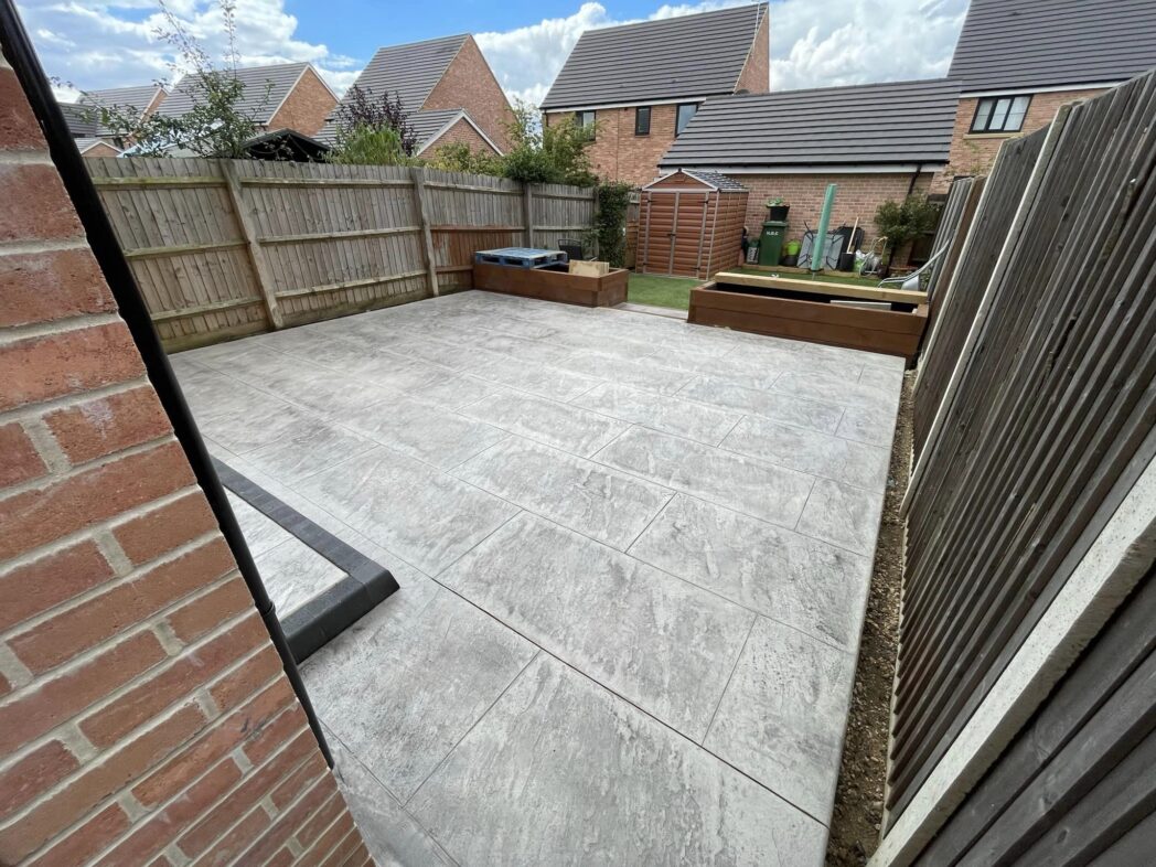 patio imprinted concrete Cambridgeshire